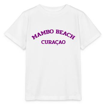 Mambo Beach - Curaçao - Caraïbes néerlandaises - Karibik - T-shirt bio MINI CREATOR Stanley/Stella Enfant - blanc - Devant - Maike (125cm)