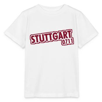 Stuttgart - 0711 - Indicatif régional - Bade-Wurtemberg - T-shirt bio MINI CREATOR Stanley/Stella Enfant - blanc - Devant - Maike (125cm)