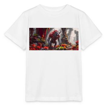 Rise of Mutant Monster – Symbiote d’un taureau, d’un ours - T-shirt bio MINI CREATOR Stanley/Stella Enfant - blanc - Devant - Maike (125cm)