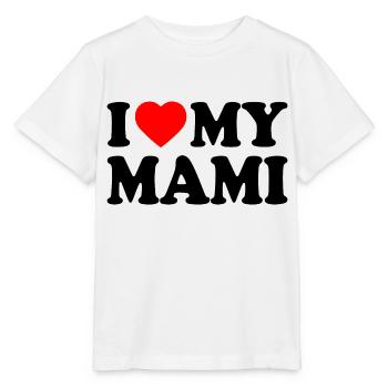 I love my mami - T-shirt bio MINI CREATOR Stanley/Stella Enfant - blanc - Devant - Maike (125cm)