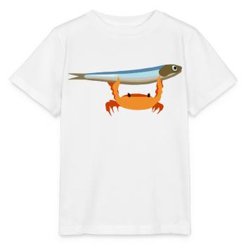 Crabe fier - T-shirt bio MINI CREATOR Stanley/Stella Enfant - blanc - Devant - Maike (125cm)