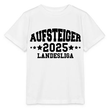 Aufsteiger 2025 Landesliga Aufstieg Fußball - Stanley/Stella Kinder T-Shirt MINI CREATOR  - Weiß - Vorne - Maike (125cm)
