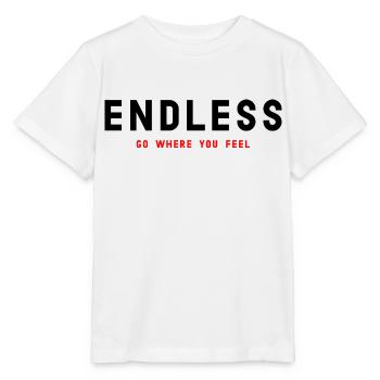 ENDLOS Geh dorthin, wo du dich fühlst - Stanley/Stella Kinder T-Shirt MINI CREATOR  - Weiß - Vorne - Maike (125cm)