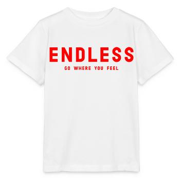 ENDLOS Geh dorthin, wo du dich fühlst - Stanley/Stella Kinder T-Shirt MINI CREATOR  - Weiß - Vorne - Maike (125cm)