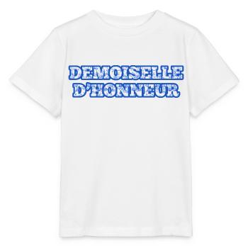 Blaue Chinoiserie Brautjungfer - Stanley/Stella Kinder T-Shirt MINI CREATOR  - Weiß - Vorne - Maike (125cm)