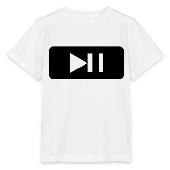 Play - Pause - Tasten - Player - Musik - Stanley/Stella Kinder T-Shirt MINI CREATOR  - Weiß - Vorne - Maike (125cm)