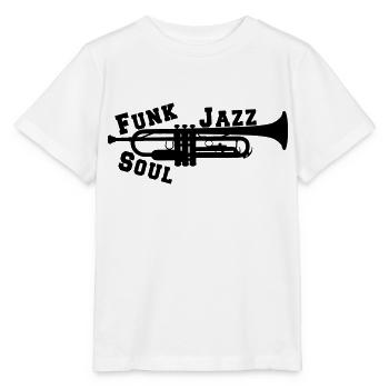 Trompete Jazz Funk Soul - Stanley/Stella Kinder T-Shirt MINI CREATOR  - Weiß - Vorne - Maike (125cm)