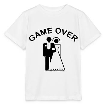 Game Over - Mariage - Marié - Mariage - Mariage - T-shirt bio MINI CREATOR Stanley/Stella Enfant - blanc - Devant - Maike (125cm)