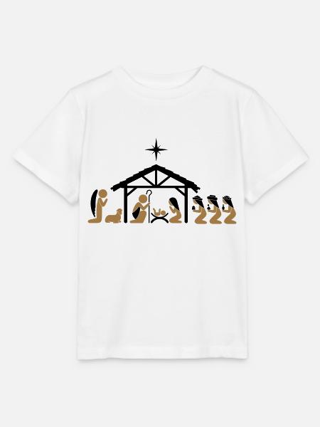 Weihnachtskrippe an Heiligabend - Stanley/Stella Kinder T-Shirt MINI CREATOR  - Weiß