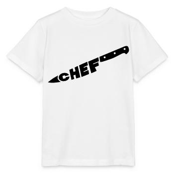 chef couteau - T-shirt bio MINI CREATOR Stanley/Stella Enfant - blanc - Devant - Maike (125cm)