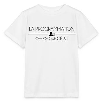 Programmation C++ - T-shirt bio MINI CREATOR Stanley/Stella Enfant - blanc - Devant - Maike (125cm)
