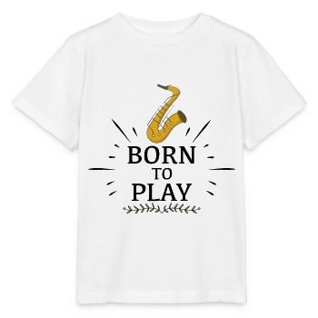 Saxophon - Stanley/Stella Kinder T-Shirt MINI CREATOR  - Weiß - Vorne - Maike (125cm)