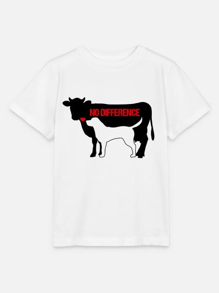 No Difference Hund Kuh Tiere Vegan Tierschutz - Stanley/Stella Kinder T-Shirt MINI CREATOR - Weiß