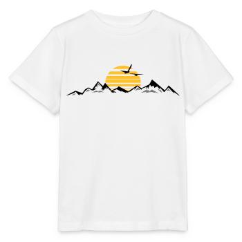 BERGE Gebirge Landschaft Silhouette Panorama - Stanley/Stella Kinder T-Shirt MINI CREATOR  - Weiß - Vorne - Maike (125cm)
