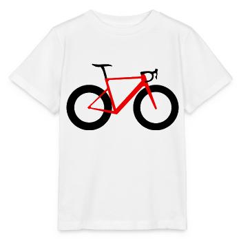 Racing bike red - Stanley/Stella MINI CREATOR Kids’ T-Shirt - white - Front - Maike (125cm)
