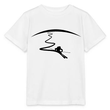 Skieur - ski - sports d'hiver - T-shirt bio MINI CREATOR Stanley/Stella Enfant - blanc - Devant - Maike (125cm)