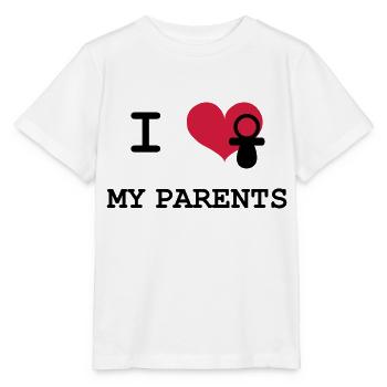 J'aime mes parents - T-shirt bio MINI CREATOR Stanley/Stella Enfant - blanc - Devant - Maike (125cm)