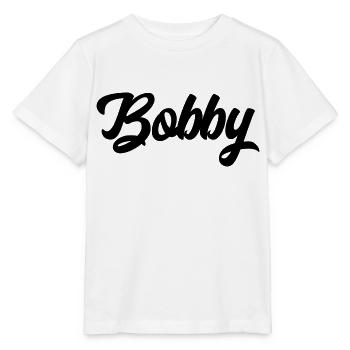 Bobby Custom Text Nom d’anniversaire - T-shirt bio MINI CREATOR Stanley/Stella Enfant - blanc - Devant - Maike (125cm)