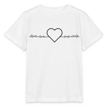 Coeur Coeur Coeur Amour Cadeau - T-shirt bio MINI CREATOR Stanley/Stella Enfant - blanc - Devant - Maike (125cm)