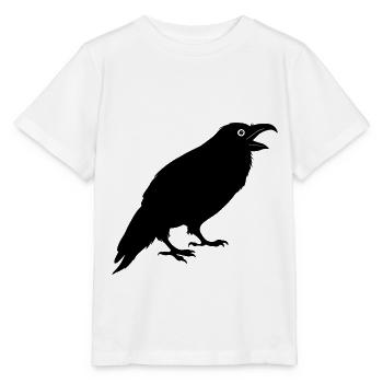 Silhouette de corbeau - T-shirt bio MINI CREATOR Stanley/Stella Enfant - blanc - Devant - Maike (125cm)
