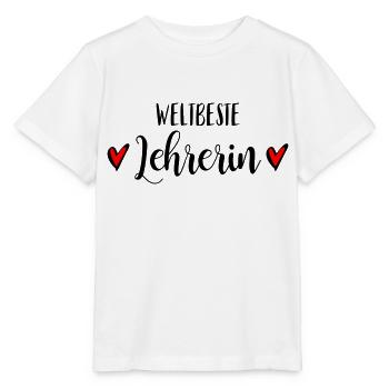 Beste Lehrerin Grundschullehrerin Klassenlehrerin - Stanley/Stella Kinder T-Shirt MINI CREATOR  - Weiß - Vorne - Maike (125cm)