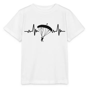 Parachuting Heartbeat Parachute Jump - Stanley/Stella MINI CREATOR Kids’ T-Shirt - white - Front - Maike (125cm)