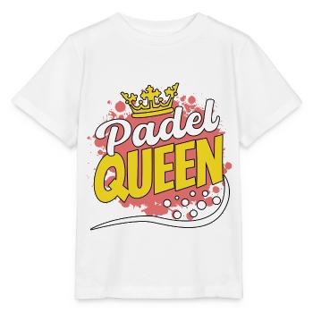 Padel Paddle Tennis Sport Queen Heart I Gift - Stanley/Stella MINI CREATOR Kids’ T-Shirt - white - Front - Maike (125cm)