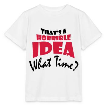 C’est une idée horrible - T-shirt bio MINI CREATOR Stanley/Stella Enfant - blanc - Devant - Maike (125cm)