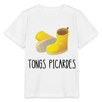 tongs picardes - T-shirt bio MINI CREATOR Stanley/Stella Enfant - blanc - Devant - Maike (125cm)