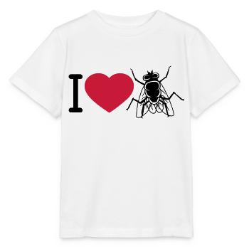I Love Housefly Heart - Stanley/Stella MINI CREATOR Kids’ T-Shirt - white - Front - Maike (125cm)