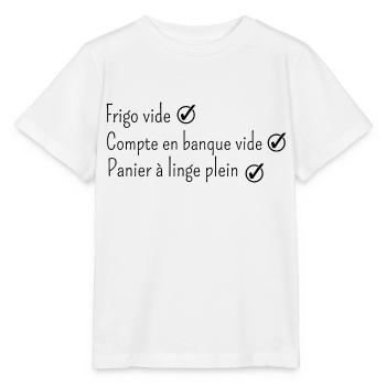 panier à linge plein humour - T-shirt bio MINI CREATOR Stanley/Stella Enfant - blanc - Devant - Maike (125cm)
