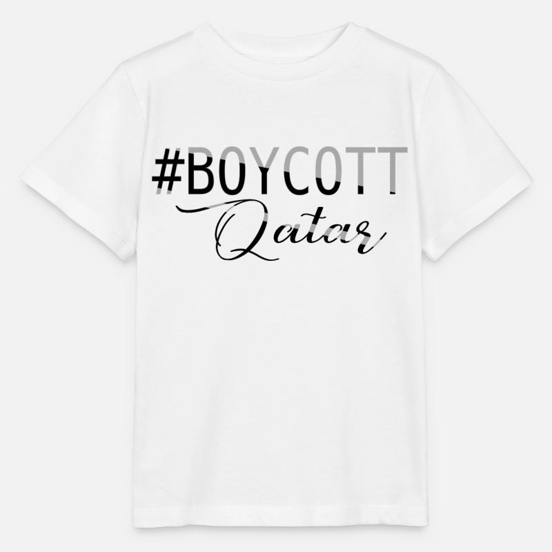 BOYKOTT KATAR - T-shirt bio MINI CREATOR Stanley/Stella Enfant - blanc
