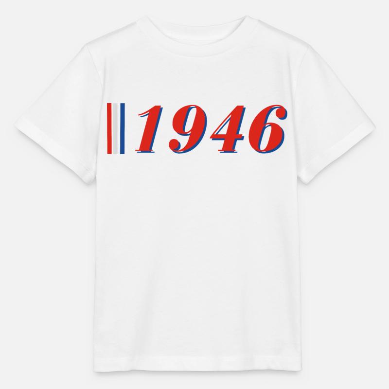 Année 1946 - T-shirt bio MINI CREATOR Stanley/Stella Enfant - blanc