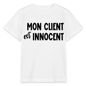 mon client est innocent - T-shirt bio MINI CREATOR Stanley/Stella Enfant - blanc - Devant - Maike (125cm)