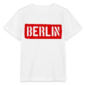 Berlin Slogan - Brandenburger Tor - Alexanderplatz - Stanley/Stella Kinder T-Shirt MINI CREATOR  - Weiß - Vorne - Maike (125cm)