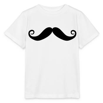 Schnurrbart - Stanley/Stella Kinder T-Shirt MINI CREATOR  - Weiß - Vorne - Maike (125cm)