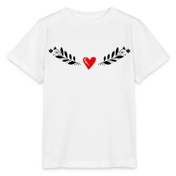 Ranke mit Herz - Stanley/Stella Kinder T-Shirt MINI CREATOR  - Weiß - Vorne - Maike (125cm)