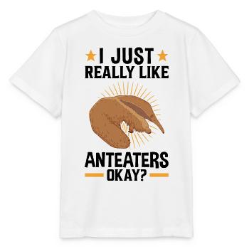 J’aime les fourmiliers d’Amérique du Sud - T-shirt bio MINI CREATOR Stanley/Stella Enfant - blanc - Devant - Maike (125cm)