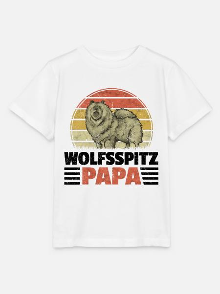 Wolfsspitz Papa deutscher Spitz Keeshond - Stanley/Stella Kinder T-Shirt MINI CREATOR  - Weiß