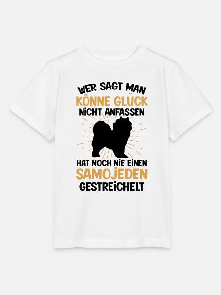 Samojede Glück anfassen Samojedenspitz - Stanley/Stella Kinder T-Shirt MINI CREATOR - Weiß