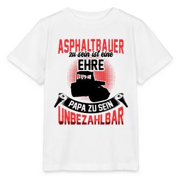 Asphaltbauer zu sein ist eine Ehre Asphaltierer - Stanley/Stella Kinder T-Shirt MINI CREATOR  - Weiß - Vorne - Maike (125cm)