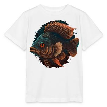 Tiefseefisch-Illustration - Stanley/Stella Kinder T-Shirt MINI CREATOR  - Weiß - Vorne - Maike (125cm)