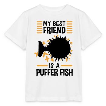 Puffer fish is my friend Giant puffer fish - Stanley/Stella MINI CREATOR Kids’ T-Shirt - white - Front - Maike (125cm)
