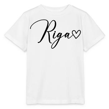 Riga Schrift - Stanley/Stella Kinder T-Shirt MINI CREATOR  - Weiß - Vorne - Maike (125cm)