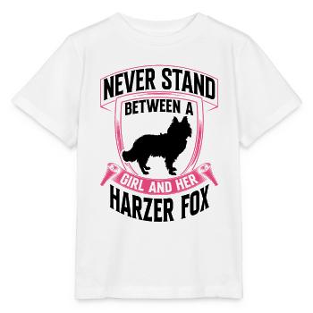Girl and her Harz Fox Old German Herding Dog - Stanley/Stella MINI CREATOR Kids’ T-Shirt - white - Front - Maike (125cm)