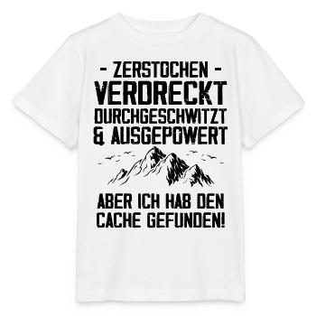 Gecache Geocaching Hobby Cache - Stanley/Stella Kinder T-Shirt MINI CREATOR  - Weiß - Vorne - Maike (125cm)
