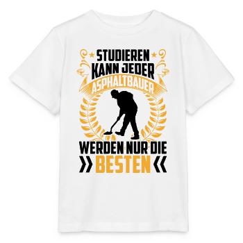 Constructeurs d’asphalte Constructeurs de routes - T-shirt bio MINI CREATOR Stanley/Stella Enfant - blanc - Devant - Maike (125cm)