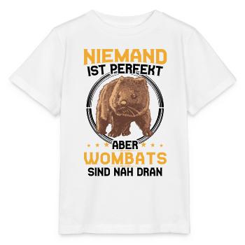 Wombat is perfect Australia marsupial - Stanley/Stella MINI CREATOR Kids’ T-Shirt - white - Front - Maike (125cm)