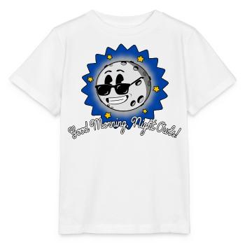 Night Owls Nightlife Tuyau en caoutchouc Retro Moon - T-shirt bio MINI CREATOR Stanley/Stella Enfant - blanc - Devant - Maike (125cm)