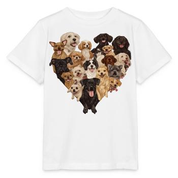 L’amour des chiens - T-shirt bio MINI CREATOR Stanley/Stella Enfant - blanc - Devant - Maike (125cm)
